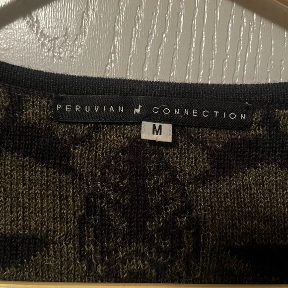 Peruvian Connection Alpaca Wool Cardigan Size Medium - Picture 2 of 7